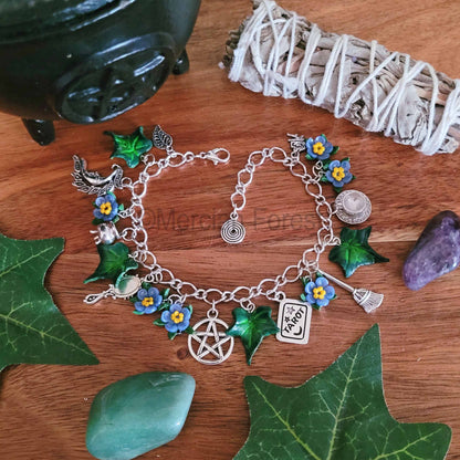Forget Me Not Witches Charm Bracelet