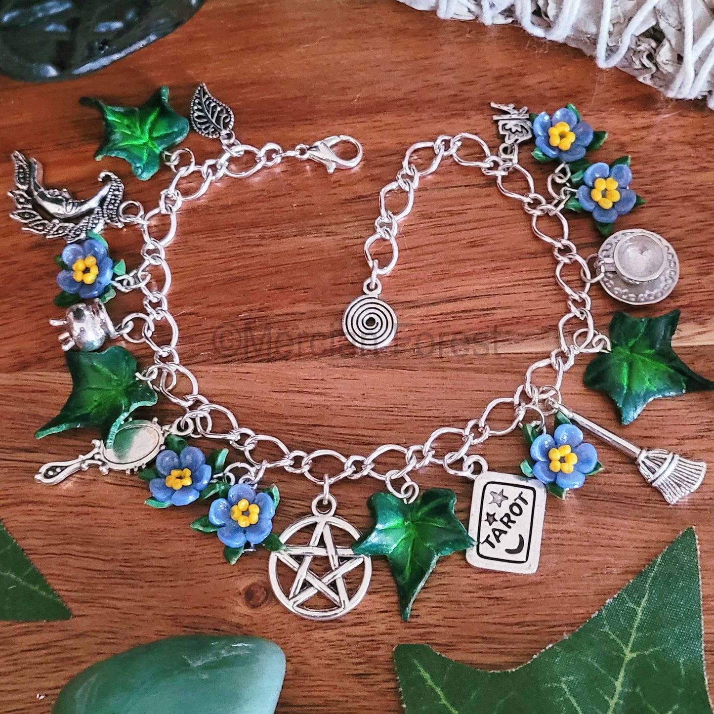 Forget Me Not Witches Charm Bracelet