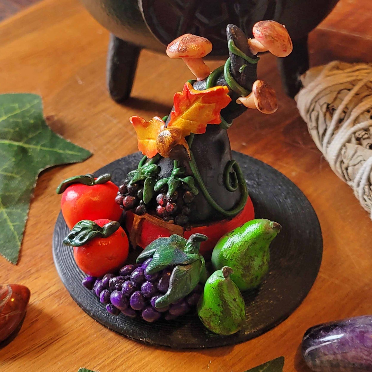 A Witches Hat, Autumn Pagan Decoration, Autumn Equinox Decoration, Mabon Altar.