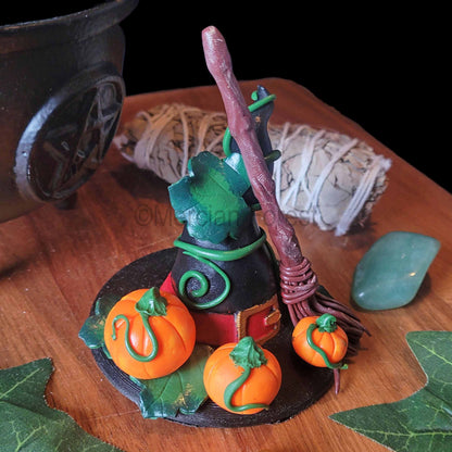 A Witches Hat, Samhain Pagan Decoration, Halloween Decoration, Autumn Altar.