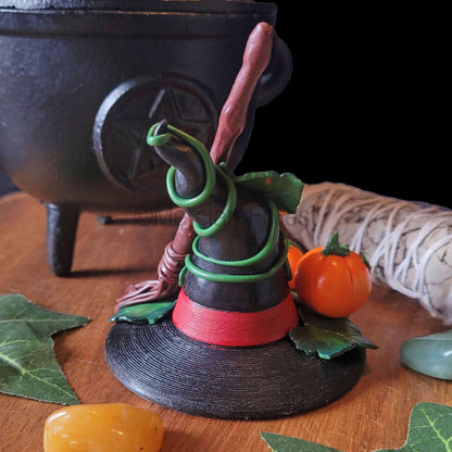 A Witches Hat, Samhain Pagan Decoration, Halloween Decoration, Autumn Altar.