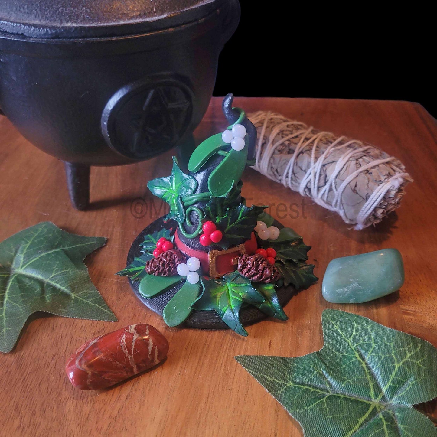 A Witches Hat, Yule Pagan Decoration, Christmas Decoration, Festive Altar.