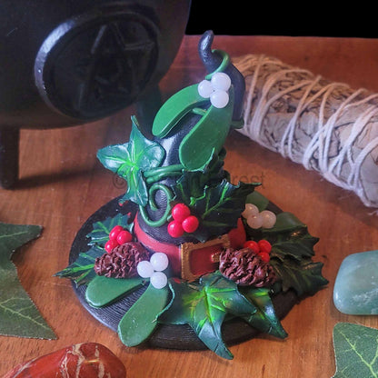 A Witches Hat, Yule Pagan Decoration, Christmas Decoration, Festive Altar.