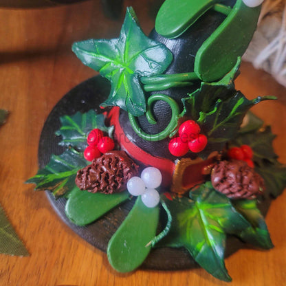 A Witches Hat, Yule Pagan Decoration, Christmas Decoration, Festive Altar.