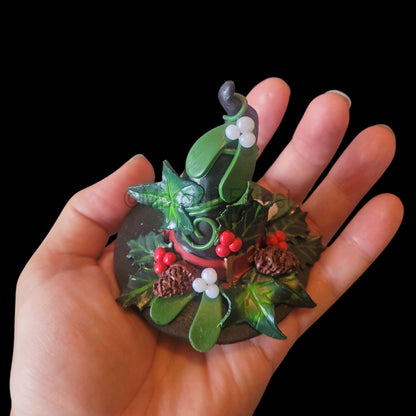 A Witches Hat, Yule Pagan Decoration, Christmas Decoration, Festive Altar.