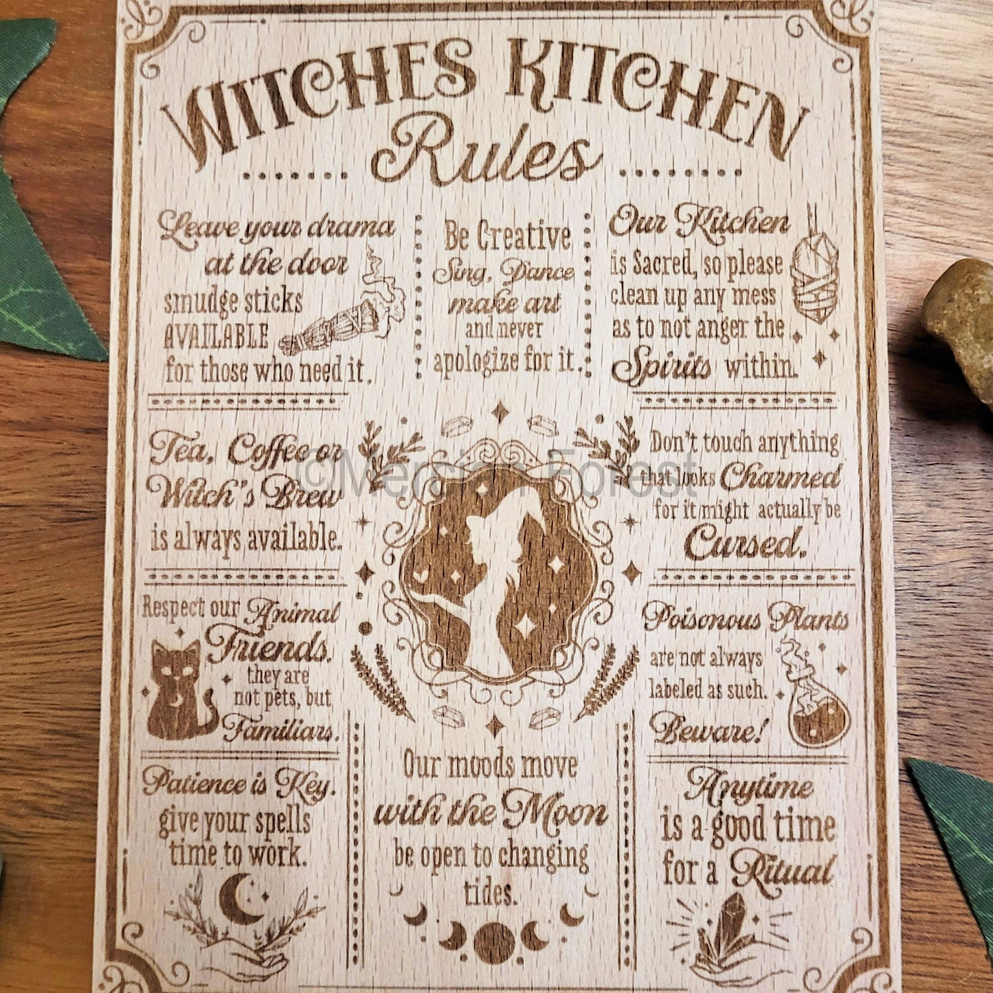 Witches Kitchen Rules Chopping Board Hanging