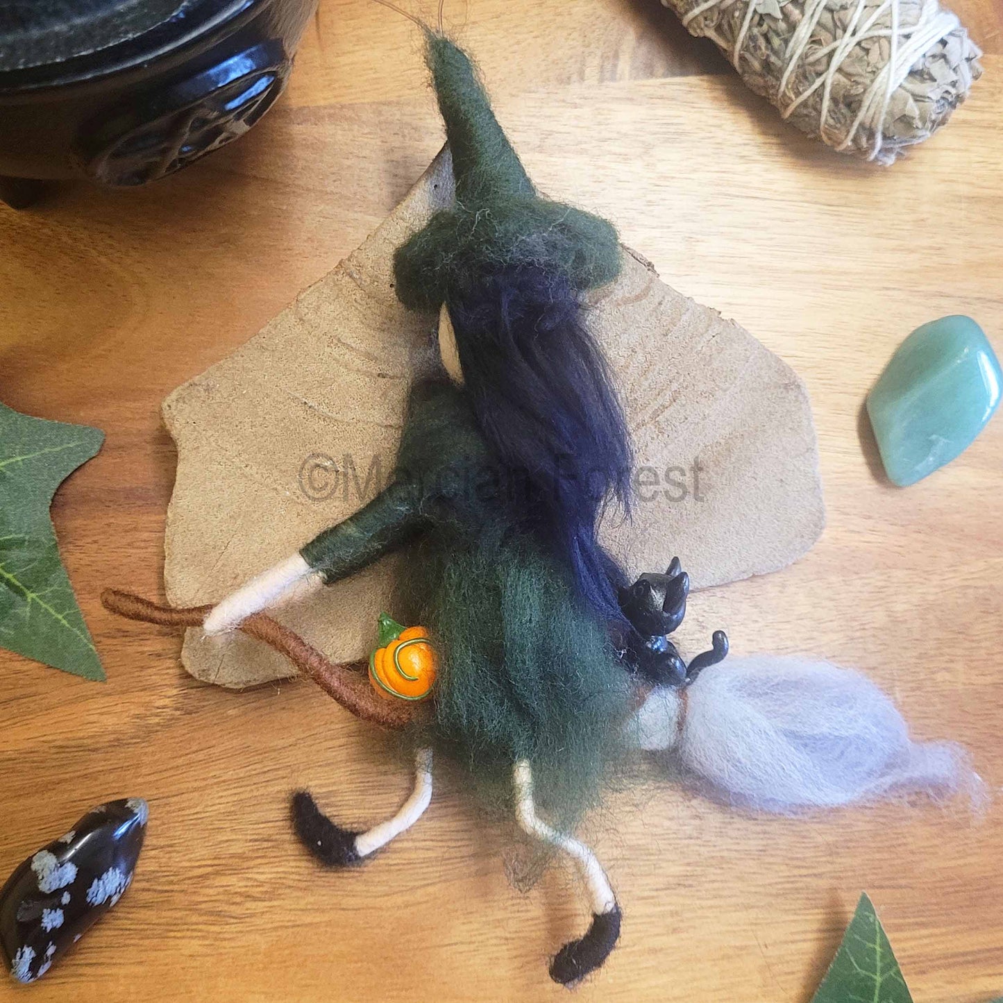 Witch on Broomstick Green