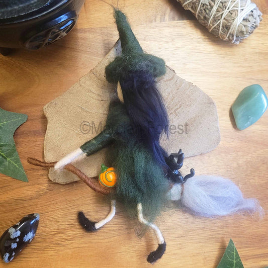 Witch on Broomstick Green