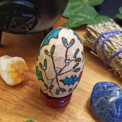 Yule Wooden Egg Decoration