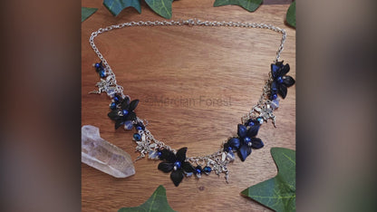 Midnight Fairy Necklace in Blue