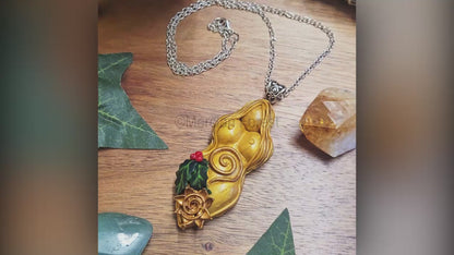 Yule Goddess Amulet Pendant Necklace