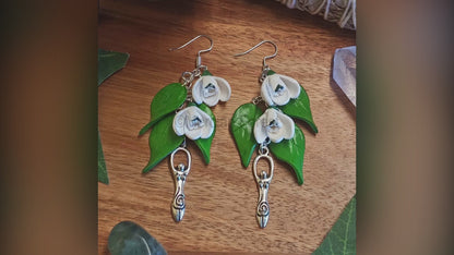 Imbolc Goddess Snowdrop Earrings