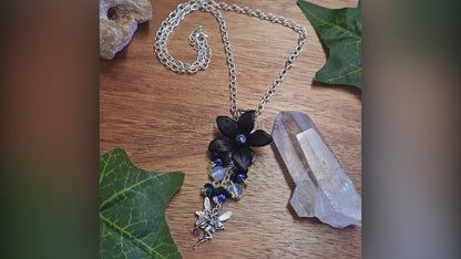 Midnight Fairy Pendant Necklace in Blue