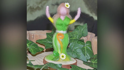 Needle Felted Spring Goddess Altar Decoration