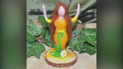 Needle Felted Summer Goddess Altar Decoration