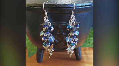 Midnight Fairy Earrings in Blue